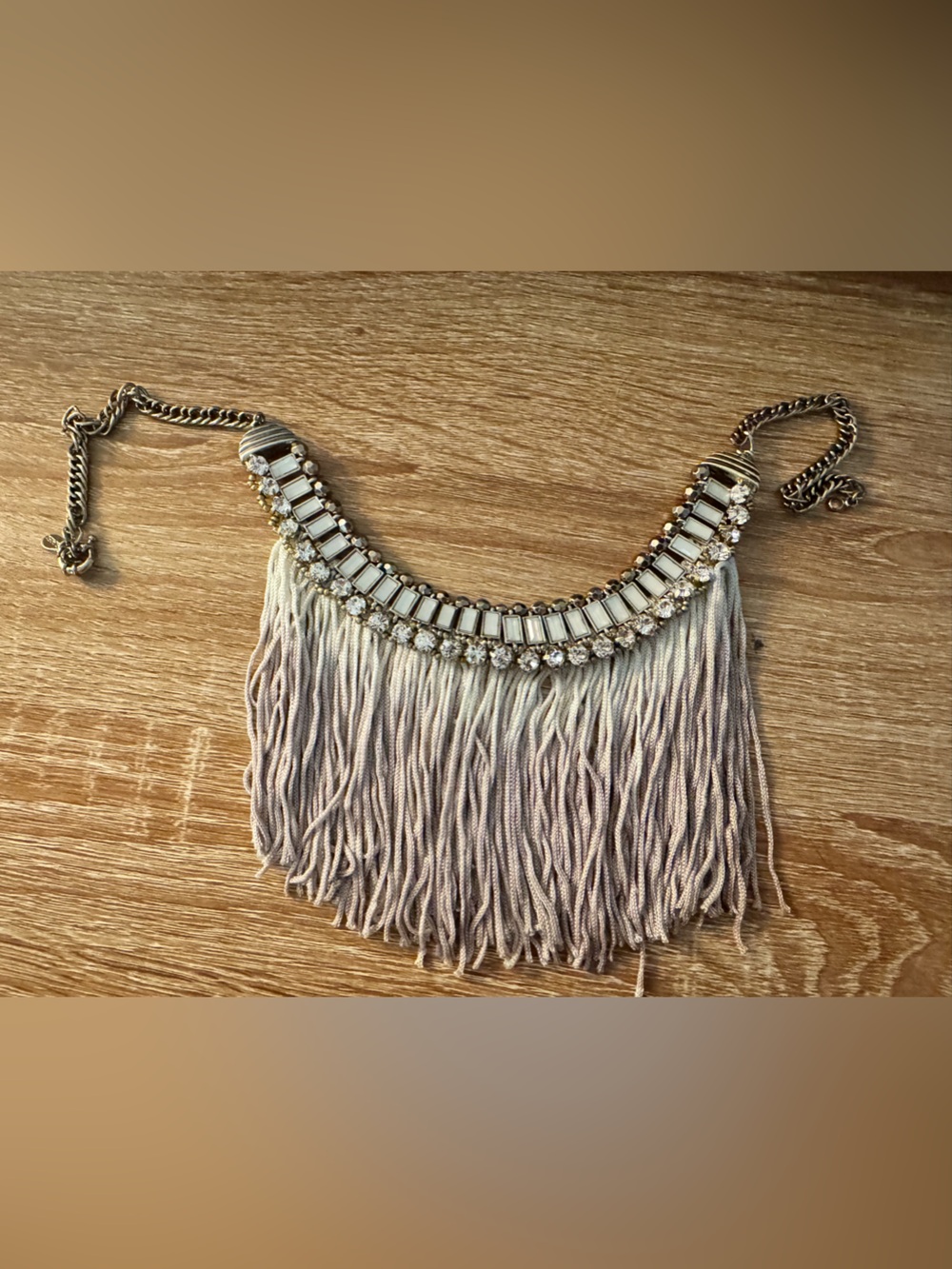 Macrame ombré necklace
